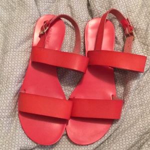 Hot Coral Pink Sandals